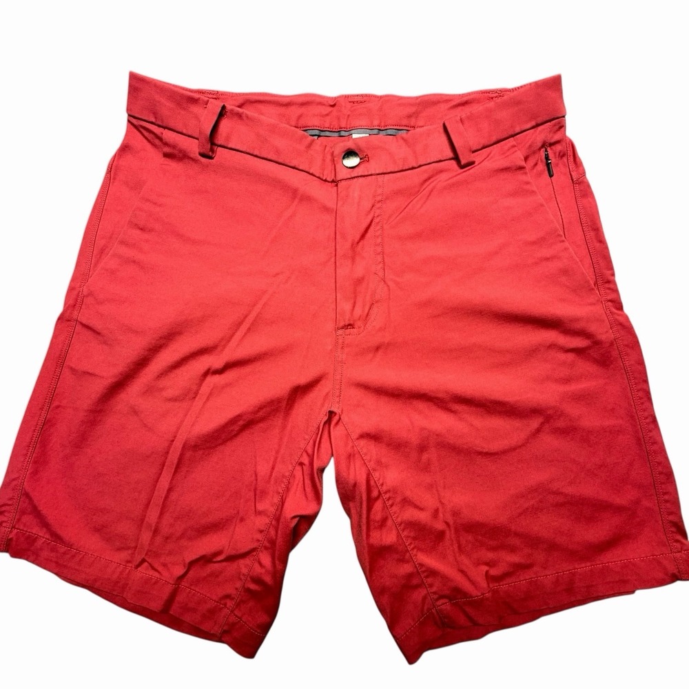Lululemon Mens‎ Shorts Size 34 Red Stretch Casual Golf Commission Hybrid
